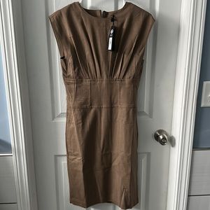 Banana republic never worn tan midi dress sleeveless